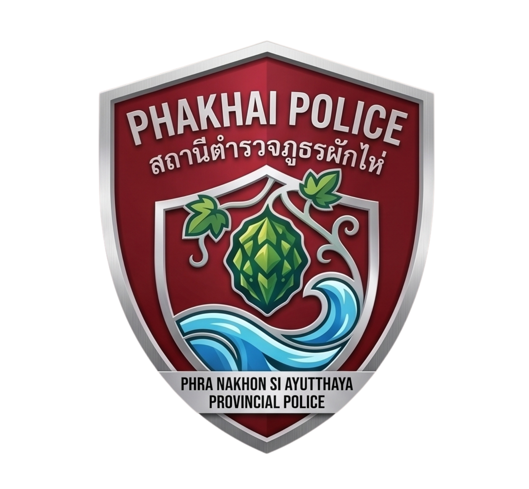 สถานีตำรวจภูธรผักไห่ Phakhai Provincial Police Station  logo